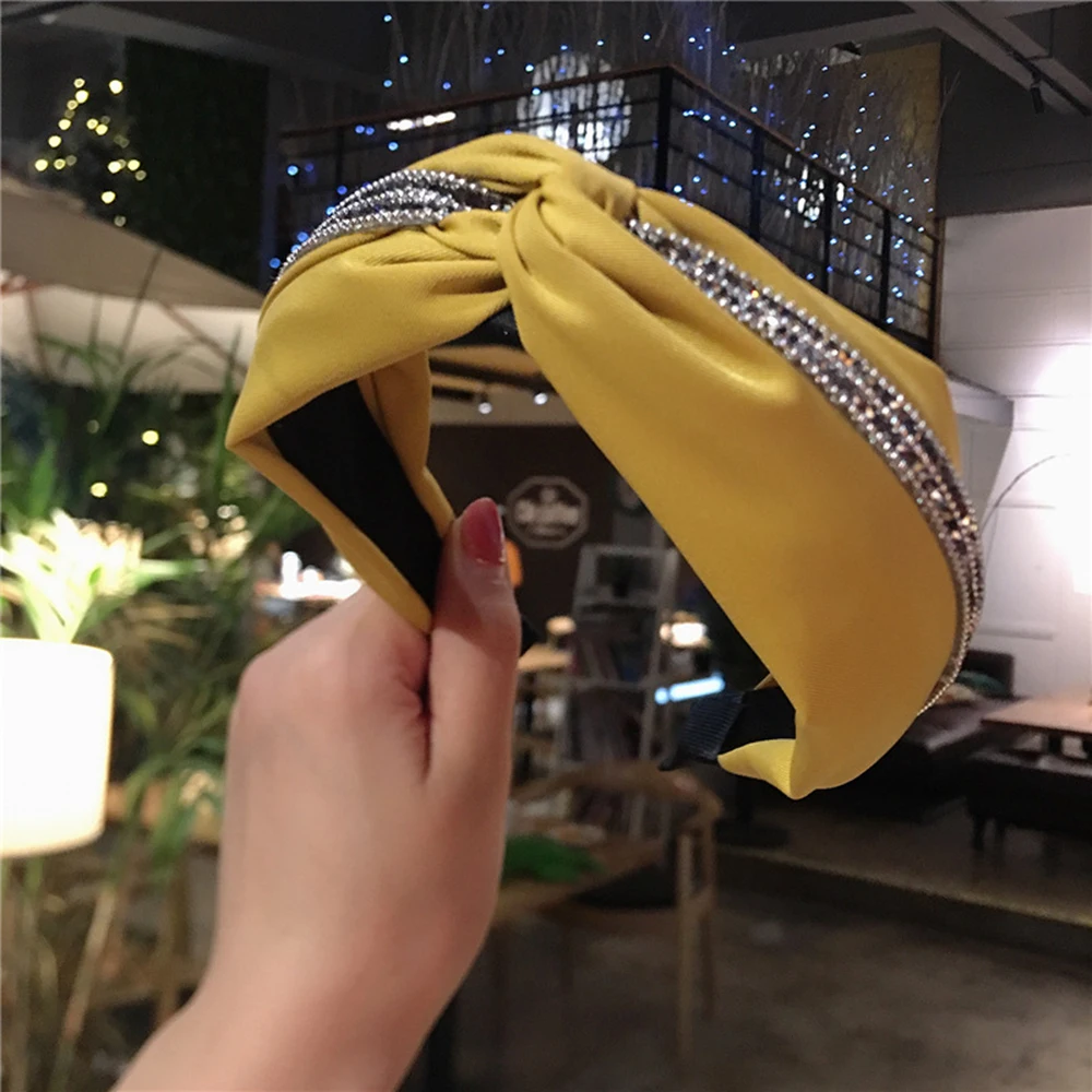 Модные аксессуары для волос Женская однотонная ткань средний крест-Шипованная