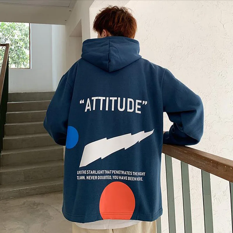 

Men Sweatshirts With A Hood 2021 New Arrival Autumn And Winter Loose Male Hoodies Student Coat Letter Plus Size 4XL 5XL H76