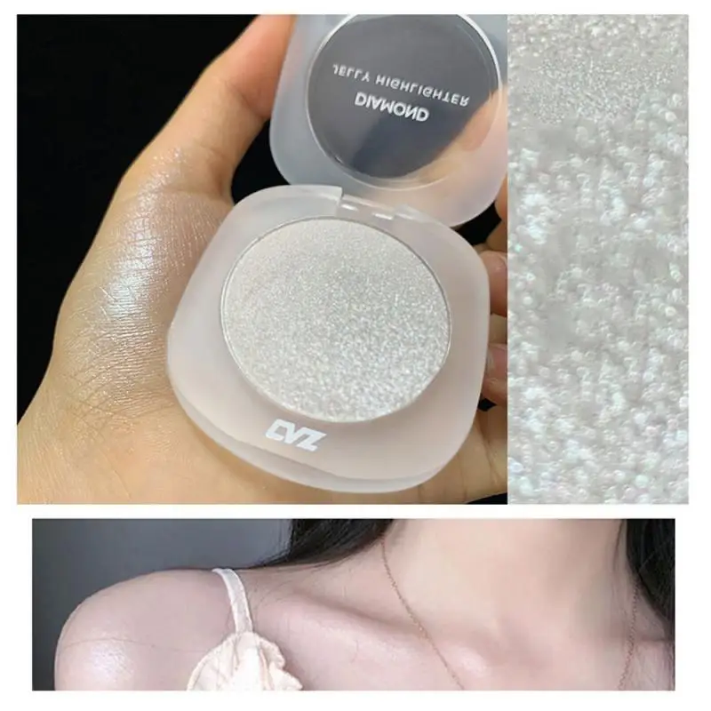

Face Makeup Glitter Shimmer Metallic Eye Shadow Natural Whitening Brightening Skin Tone Easy to Apply Oil Control Cosmetic TSLM2