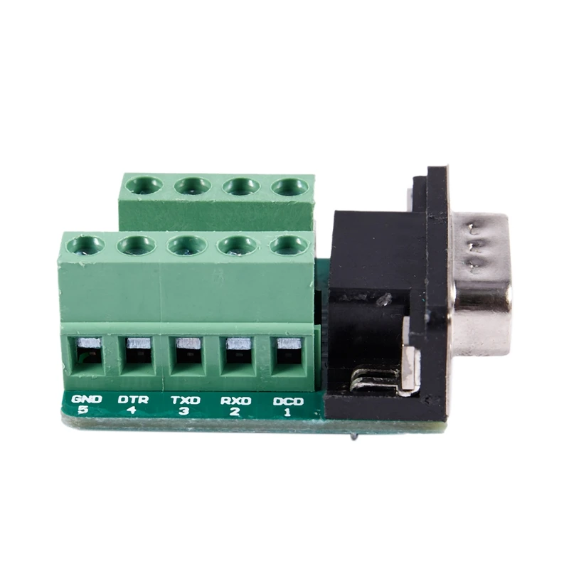 Hot 3C-DB9 D-SUB 9 Pin Male Adapter RS232 to Terminal Connector Signal Module Green | Мобильные телефоны и аксессуары