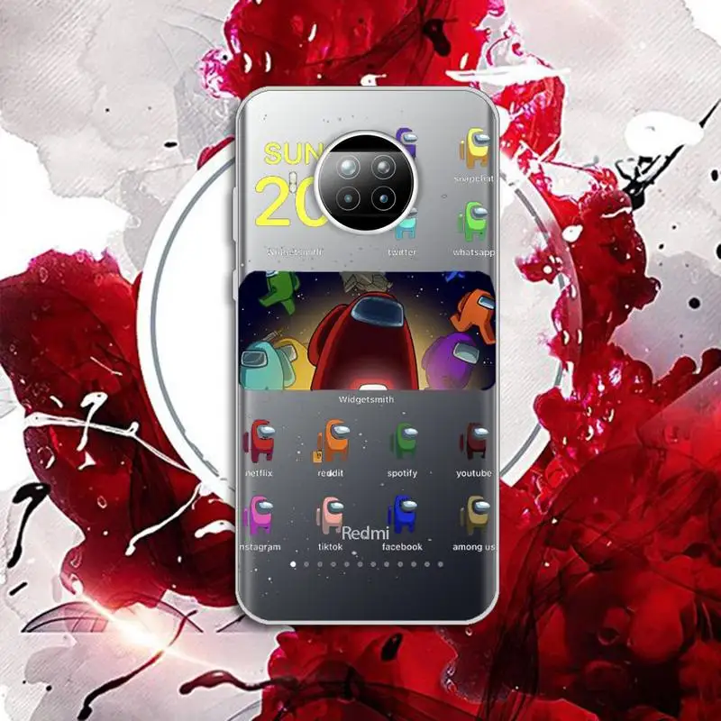 

Cute cartoon Among Us game Phone Case Transparent for Xiaomi Redmi note 10 t 8 9 pro lite 11