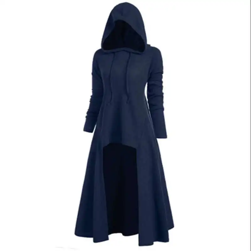 Женское платье с капюшоном и длинным рукавом в готическом стиле S-5XL | Женская