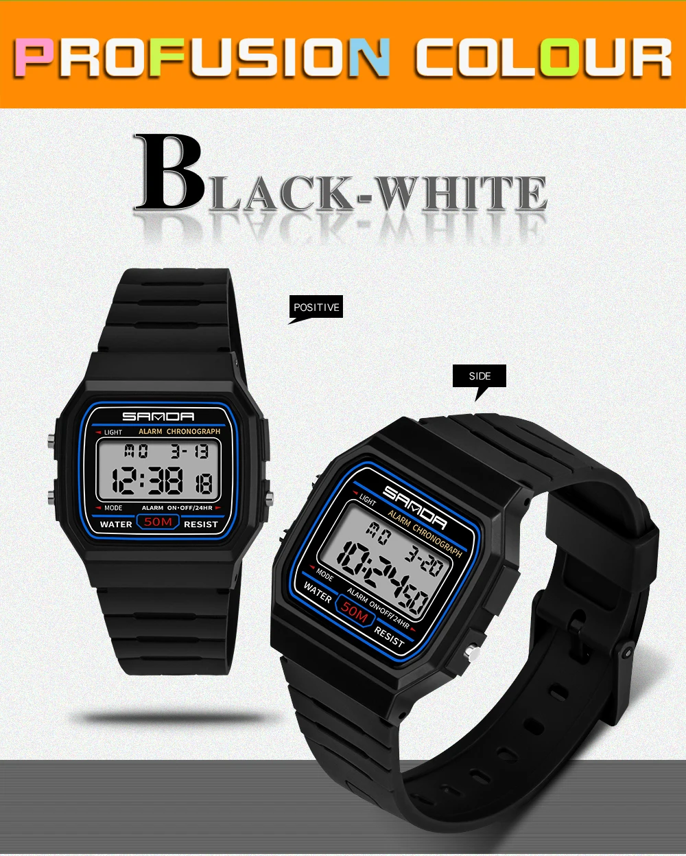 SANDA Kids Watches Anti-Shock 5Bar Waterproof Outdoor Sport Children Watches Fashion Digital Watch Relogio Masculino