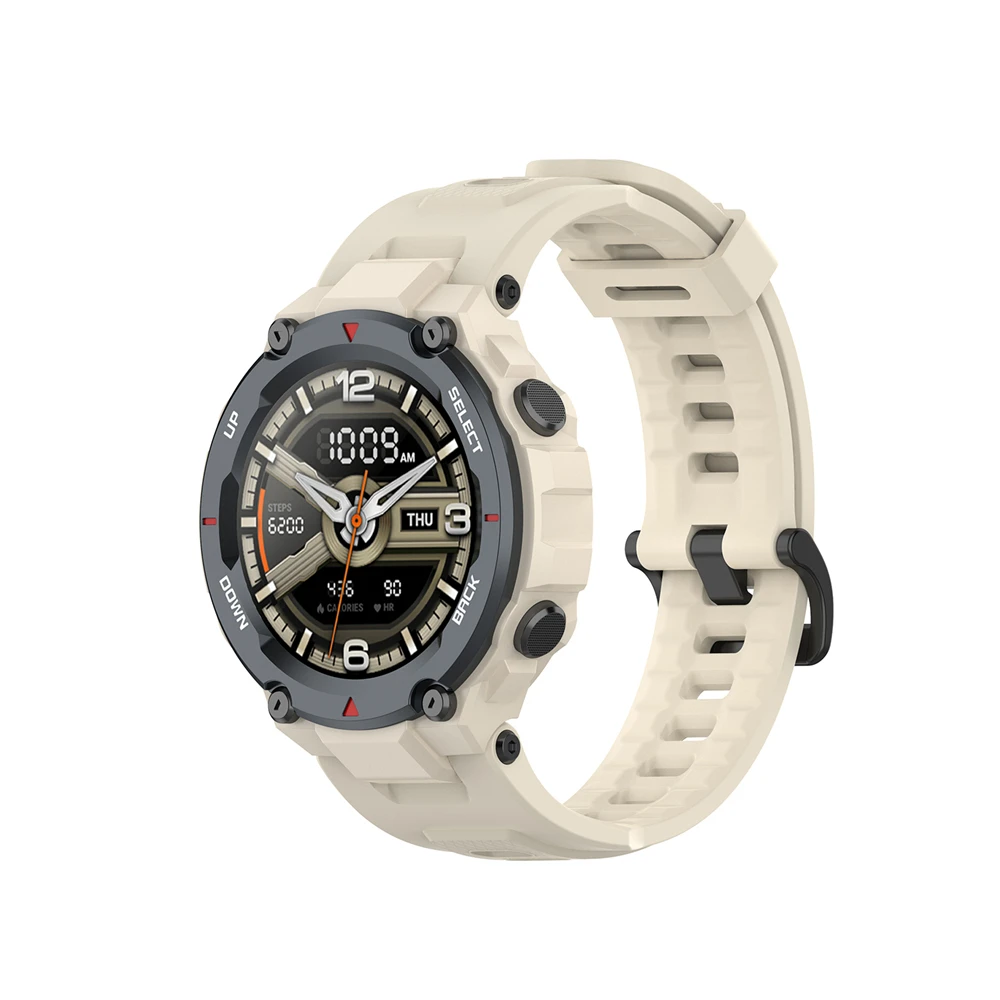 Replacement Strap For Huami Amazfit T rex Strap Silicone Watchband For Amazfit T-Rex/T-Rex Pro Strap With Black Protector Case