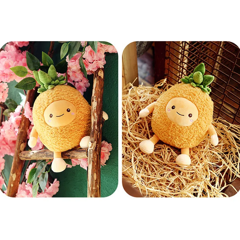 40 см мягкие игрушки в виде фруктов яблоко плюшевые куклы арбуз ананас овощи плюш