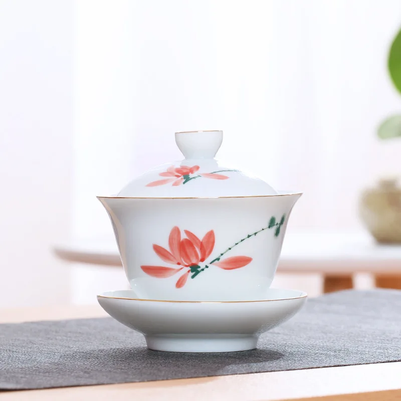 Новый год Ретро одиночный чай Tureen аксессуары Керамическая ручная роспись чашка