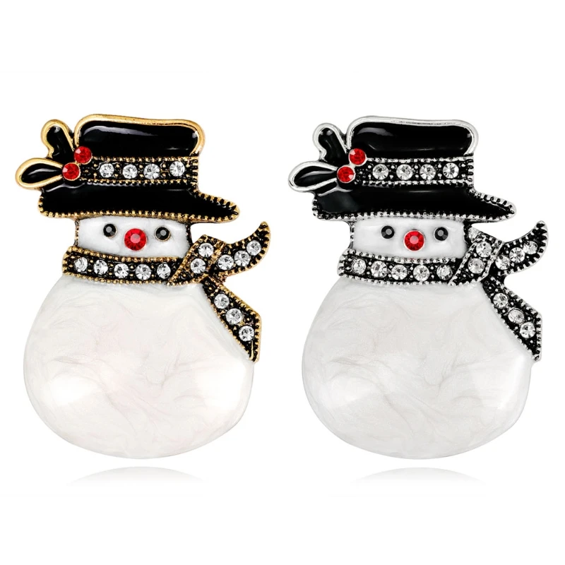 На Новый год и Рождество брошь &quotСнеговик&quot шляпа античная модный шарф корсаж