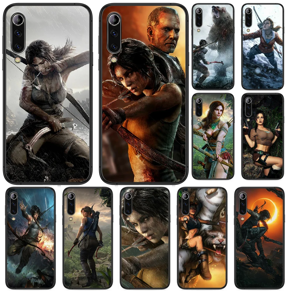Lara Croft in Tomb Raider чехол для телефона Xiaomi Mi 6 8 A1 Note3 A2 9 CC9 9T A3 MIX 2S 3 Lite SE Pro Черный