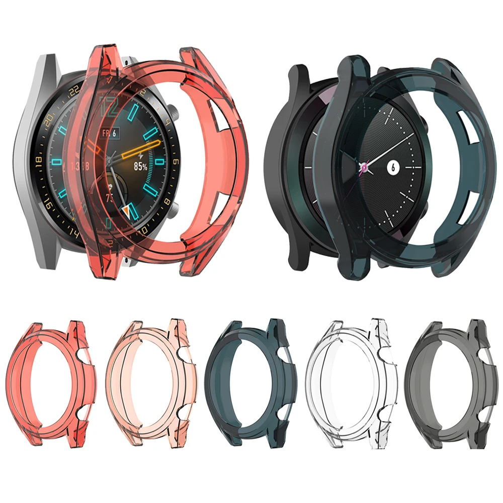 ТПУ Тонкий Смарт-часы защитный чехол для huawei Watch GT Active/элегантная оправа против царапин оболочки Smartwatch аксессуары