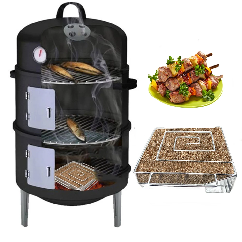Аксессуары для барбекю стальной гриль генератор холодного дыма деревянные чипсы