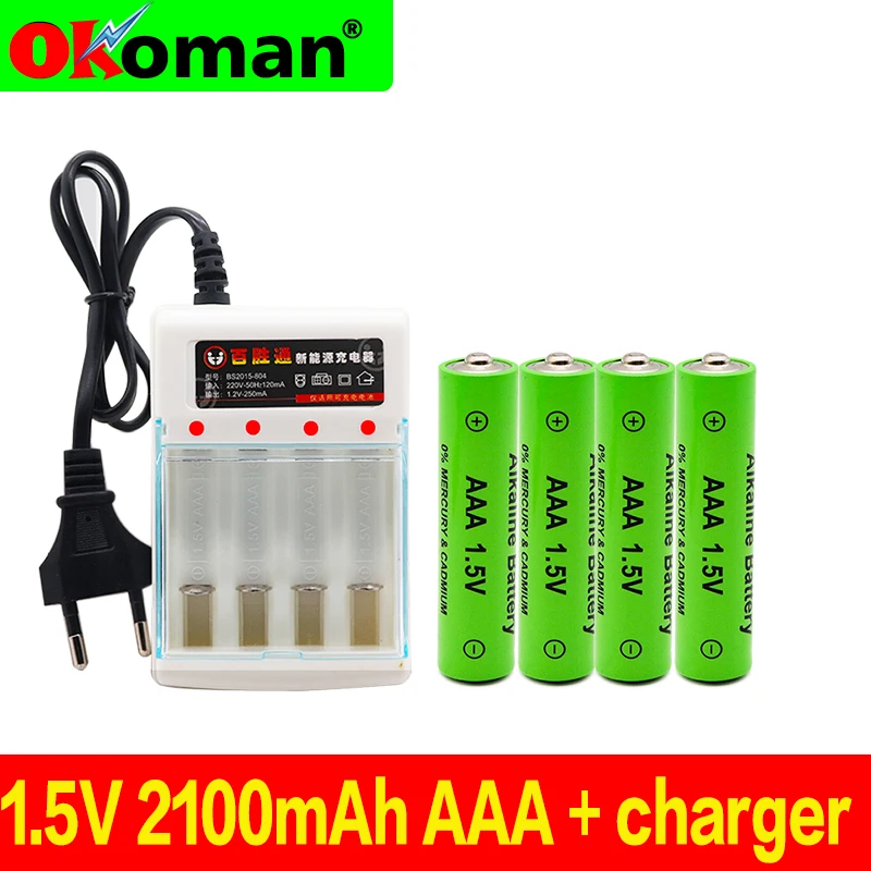 Новый бренд AAA батарея 2100mah 1 5 V Щелочная аккумуляторная для дистанционного