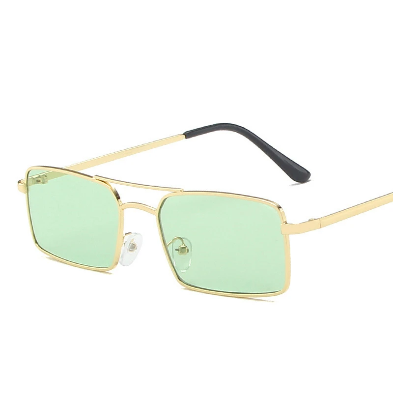 

Luxury Square Sunglasses Women Brand Designer Retro Alloy Frame Small Sun Glasses Vintage Gradient Male Oculos Feminino