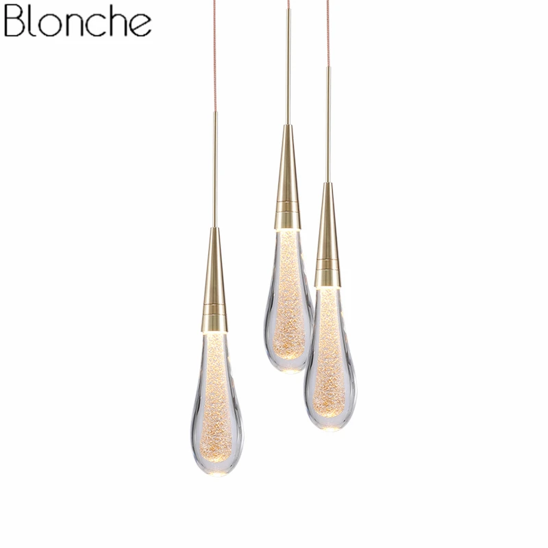 

Modern Crystal Pendant Light Loft Kitchen Stair Pendant Lamp Luxury Hotel Home Decor Hanging Lamp Dining Room Bedroom Lighting