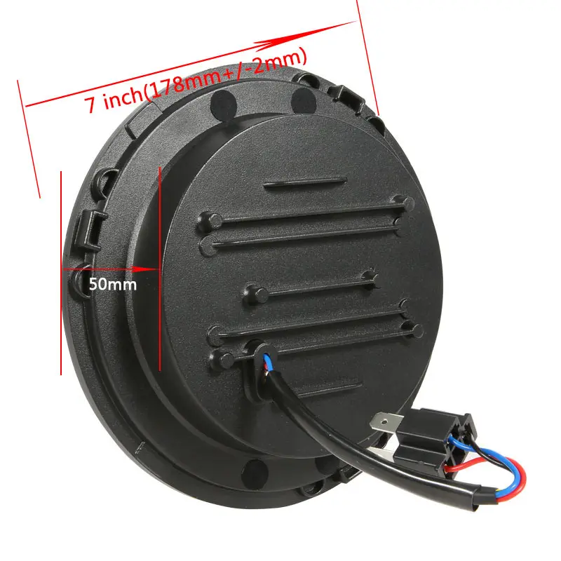 Для Harley Round 7 &quotмотоциклетная черная светодиодная фара с мотором для фар фары