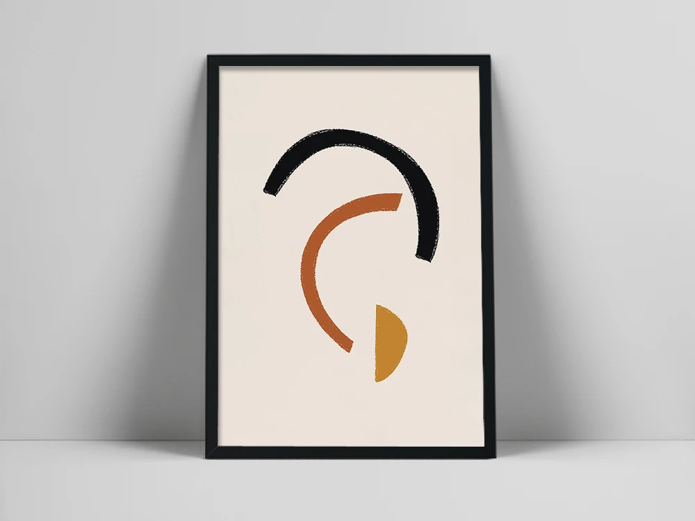 

Minimal Shapes Art Print | Abstract Shape Wall Print | Scandinavian Wall Art | Minimal Geometric Shapes Posternal Facial FeatCol