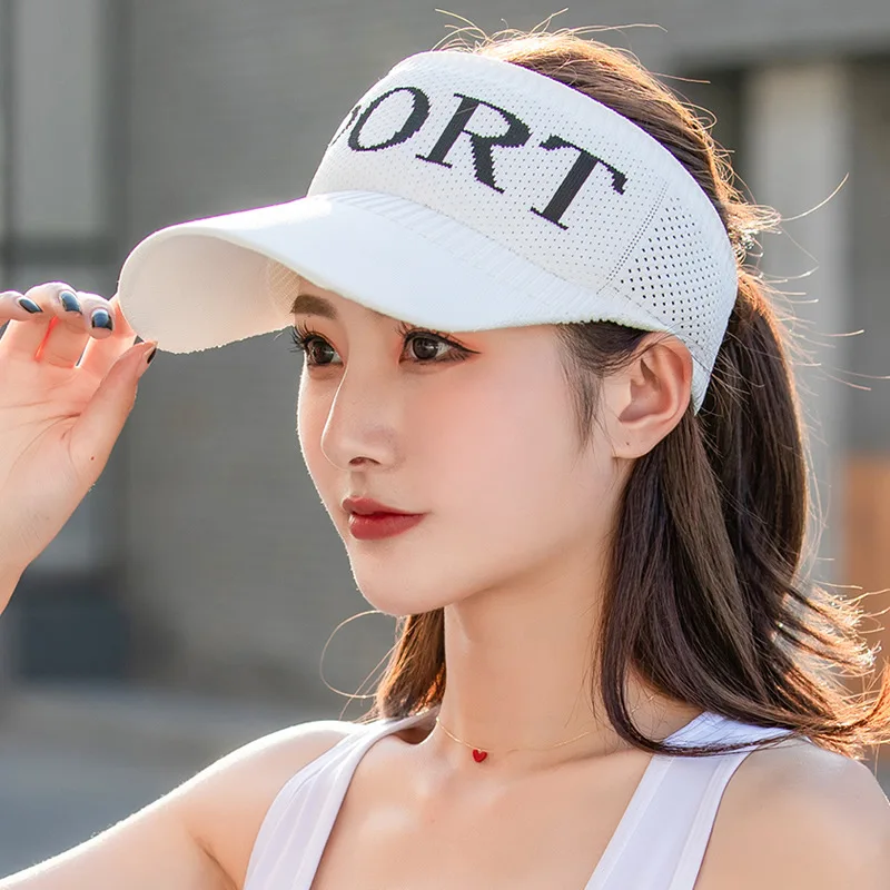 

2021 New Women's Empty Top Hat Spring Summer Outdoor Sunscreen Cap Elastic Fashion Sports Hat Beach caps Fishing Hat
