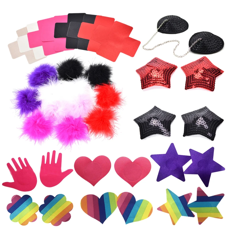 JCAAAP 1 пара сексуальное самоклеящееся белье с пайетками и кисточками для сосков |