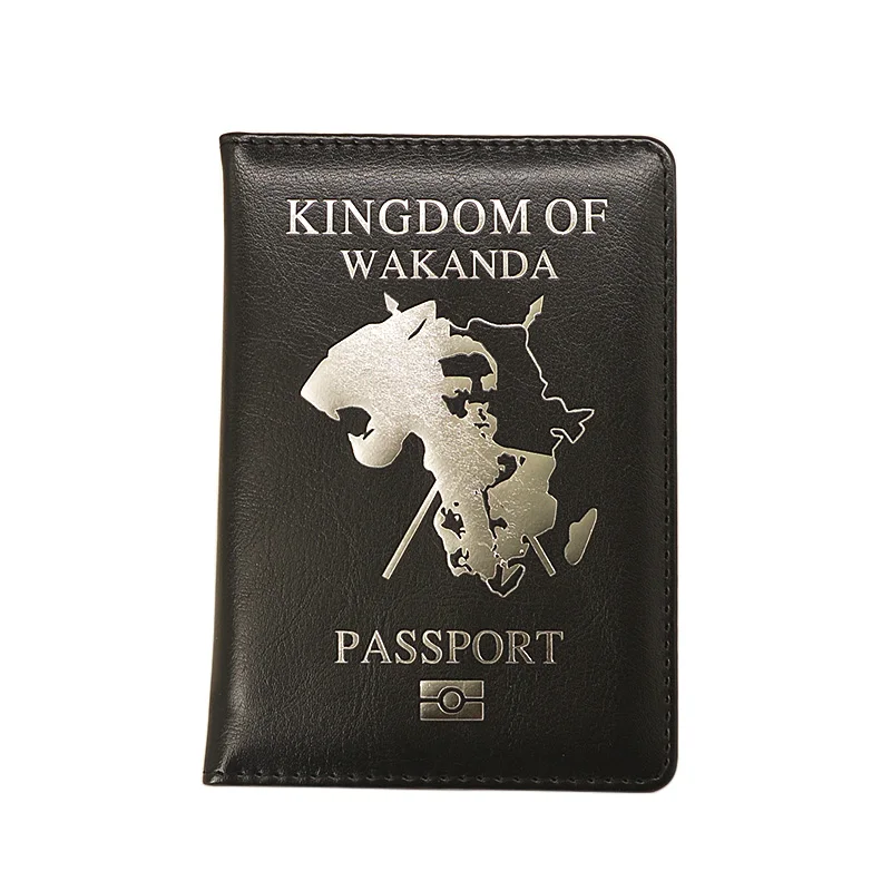 Wakanda Держатель для паспорта Rfid Блокировка из искусственной кожи Asgard чехол для паспорта дорожный кошелек черные чехлы для паспорта