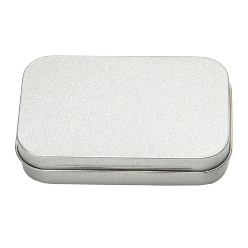 

Metal Tin Silver Flip Small Storage Box Case Organizer For Money Coin Candy Keys