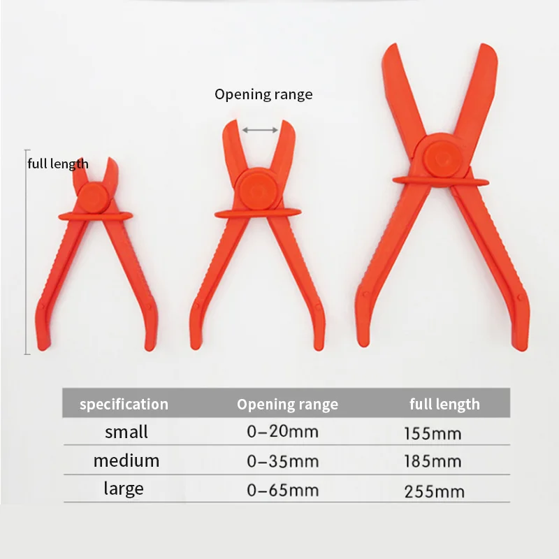 3Pcs/Set Brake Fuel Water Line Clamp Pliers Hands Free Tool Car Repair Tools Anti-Slipping Handle Plastic Hose Set |