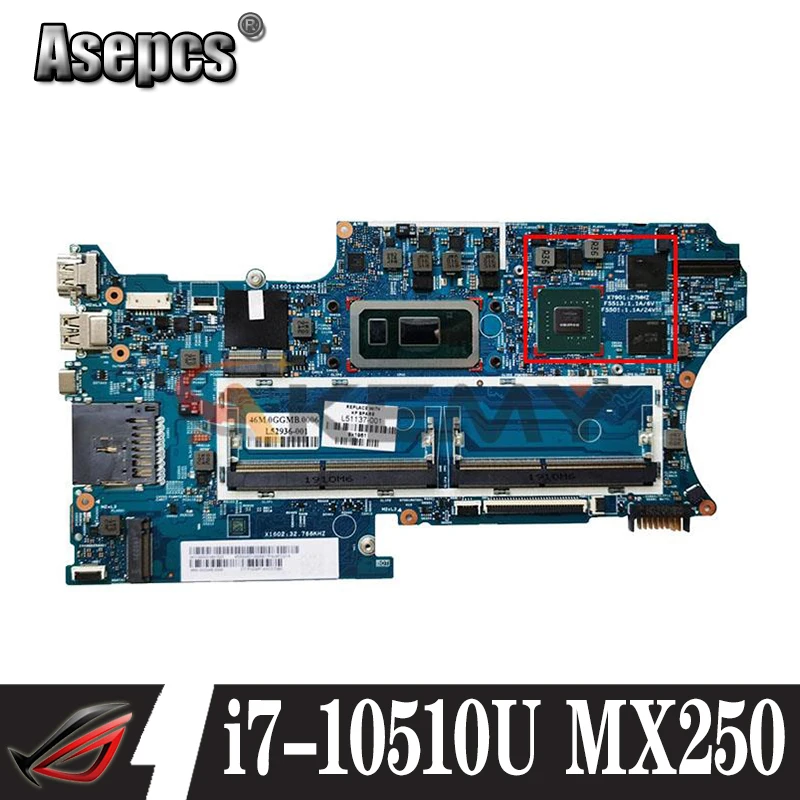 

For HP pavilion X360 14T-DH 14M-DH 14-DH 18742-1 Laptop Motherboard with/N17S-G2-A1 MX250 GPU i7-10510U CPU 100% working