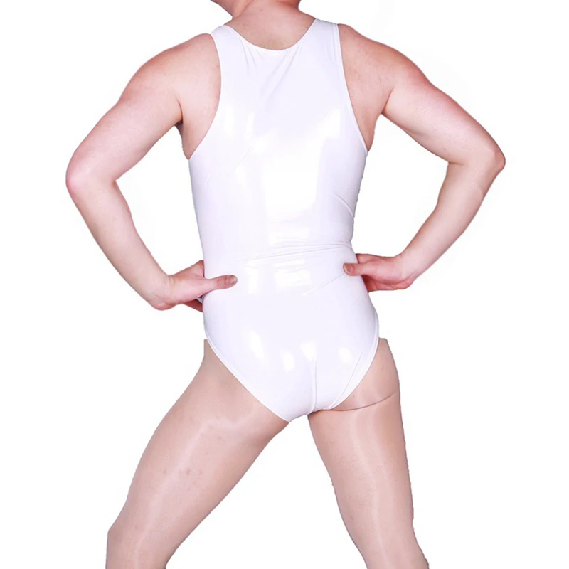 LinvMe мужской сексуальный цельный жилет из ПВХ боди формирователь новое зеркало