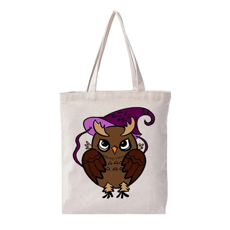 Сумка с изображением животного женская сумка из хлопка для покупок милая принтом