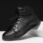 Кроссовки мужские, из натуральной кожи, на осеньзиму