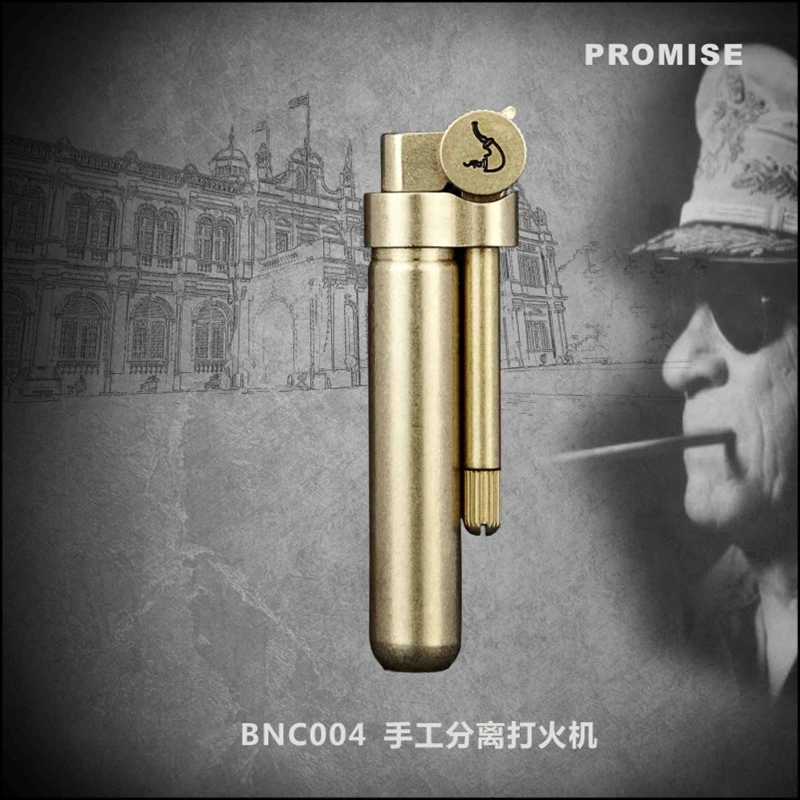 

Bainuo all copper manual pure copper gas grinding wheel inclined fire pipe lighter