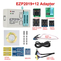 ezp2019 usb spi programmer newest version high speed support24 25 93 eeprom 25 flash bios chip with 12 adapter