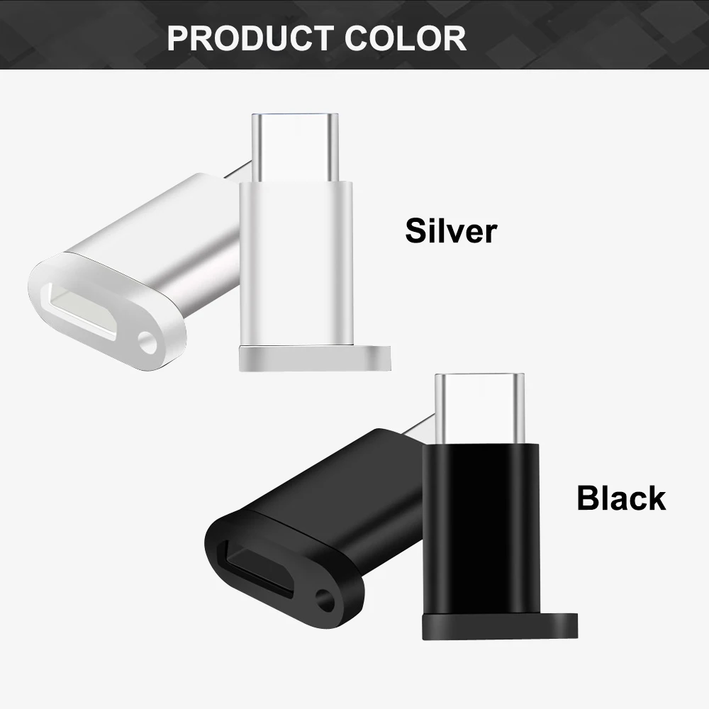 Переходник PHOMAX Micro USB в Type EC корпус из сплава разъем на C для Android Huawei Xiaomi с