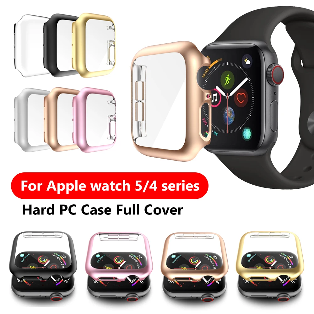 

Smart Watch Case Shell Plating Hard PC Protective Case Full Cover Screen Protector For Apple Watch Series 5 4 iWatch 40mm 44mm