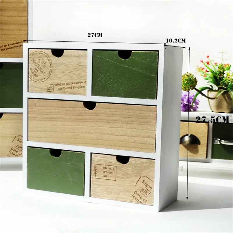 

Wood Makeup Organizer Storage Box Cosmetic Organizer Storage Drawers Jewelry Display Boxes