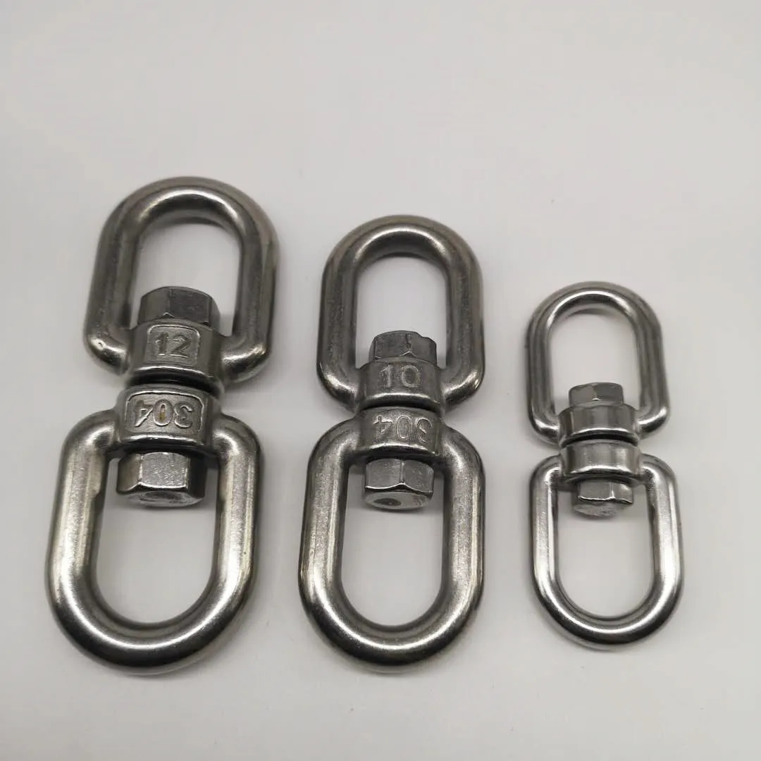 

1 pcs M8 Thickness 304 Stainless Steel Double End Eye Swivel Hook Shackle