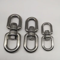 1 pcs m10 thickness 304 stainless steel double end eye swivel hook shackle