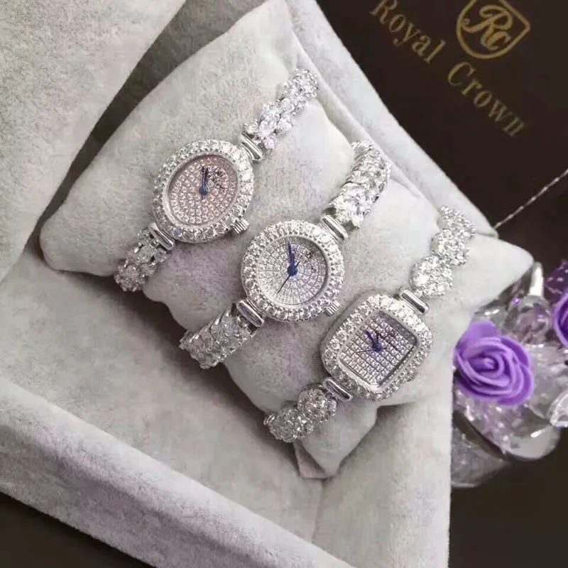 Women's Watches Female Quartz Wristwatch Ladies Jewelry Fashion For Girls Gift Waterproof Zircon Round Square Oval Blue Pointer enlarge