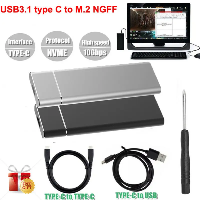 2019 новый стиль M.2 NGFF на USB 3 1 Type-C SATA SSD конвертер адаптер чехол 10 Гбит/с | Компьютеры