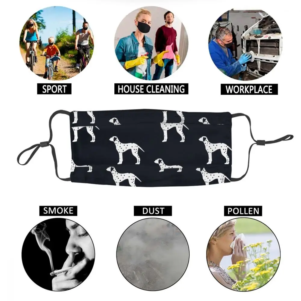 

Dalmatian Dog Animal Lover Non-Disposable Mouth Face Mask Anti Haze Dust Mask Protection Mask Respirator Mouth Muffle