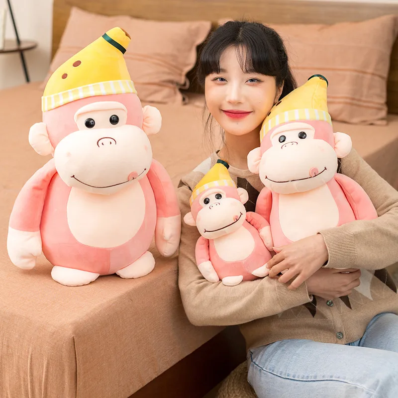 

30/45/60 см Kawaii банан обезьяна Мягкая Кукла Плюшевая Игрушка детская Спящая Успокаивающая животная кукла детская мягкая подушка подарок на ден...