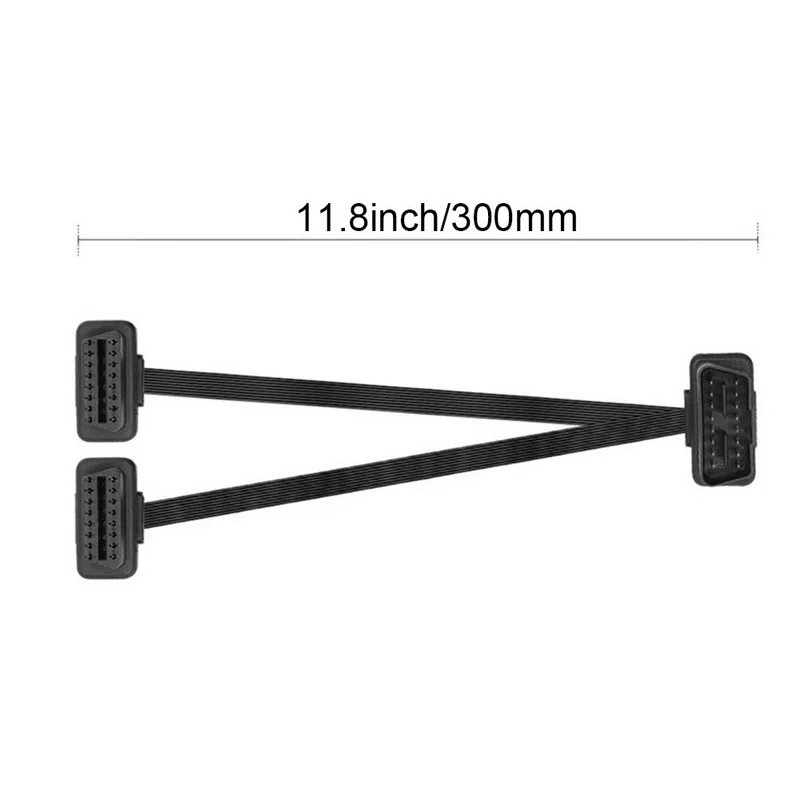 Автомобильный БД удлинитель один буксировочный два локтя плоский кабель OBD2 0 3 м