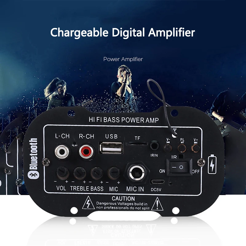 

Автомобильный усилитель мощности, 2,1 Hi-Fi, с поддержкой Bluetooth, USB, TF и пультом дистанционного управления