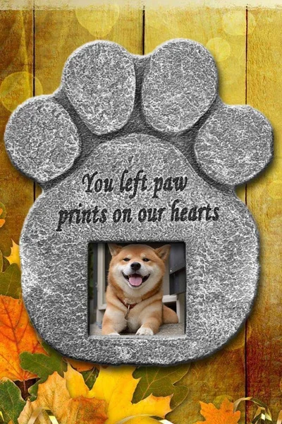 

"You Left Paw Prints On Our Hearts" ShibaInu Dog Tin Signs