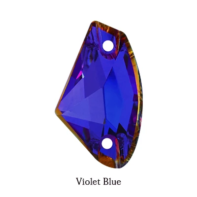 Violet Blue Высокое качество блестящий цвет пришить Кристальные Стразы для аппликации камни плоская задняя часть для одежды/дизайн ювелирных изделий DIY/аппликация "цветы" - Цвет: Violet Blue
