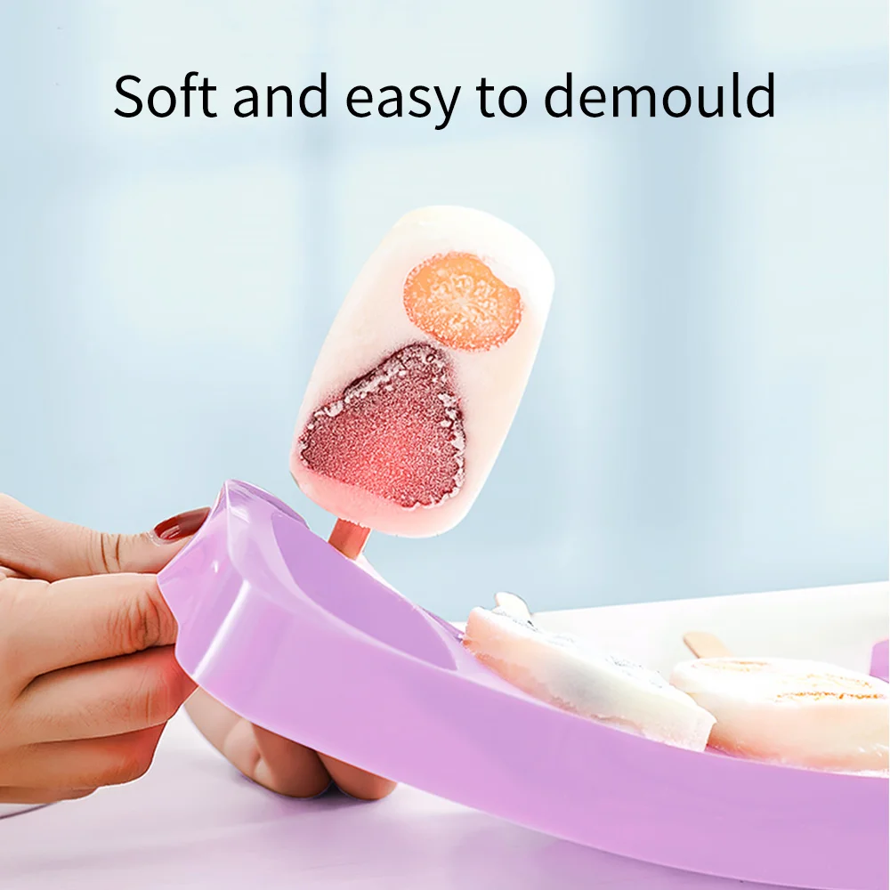 Силиконовая форма для мороженого в домашних условиях леденцов и 50 палочек