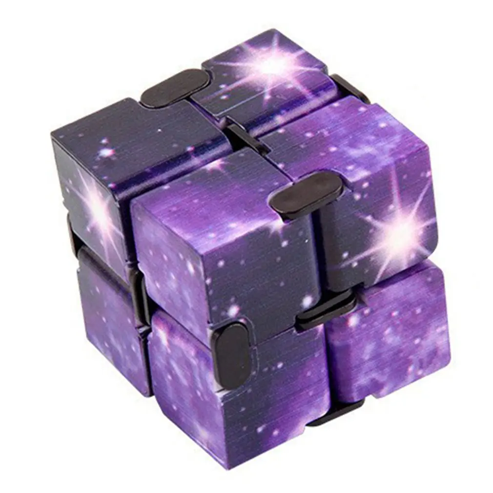 

2021 Infinity Cube Galaxy Fidget Toy Anti Stress Relief Hand Flip Cube Anxiety Sensory Toy For Children Autism Adhd Magic Cube