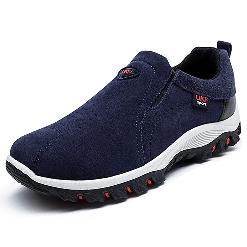 2019 New Men Shoes Suede Leather Loafers Breathable Casual Outdoor Non Slip Sneakers Male Walking Hiking |