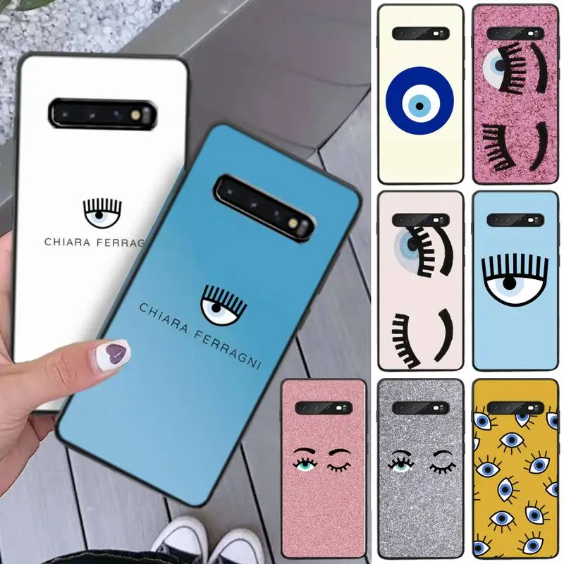 Роскошный брендовый чехол chiara ferragni eyes чехлы для samsung galaxy S8 S9 S10e S20 PLUS J6 J600