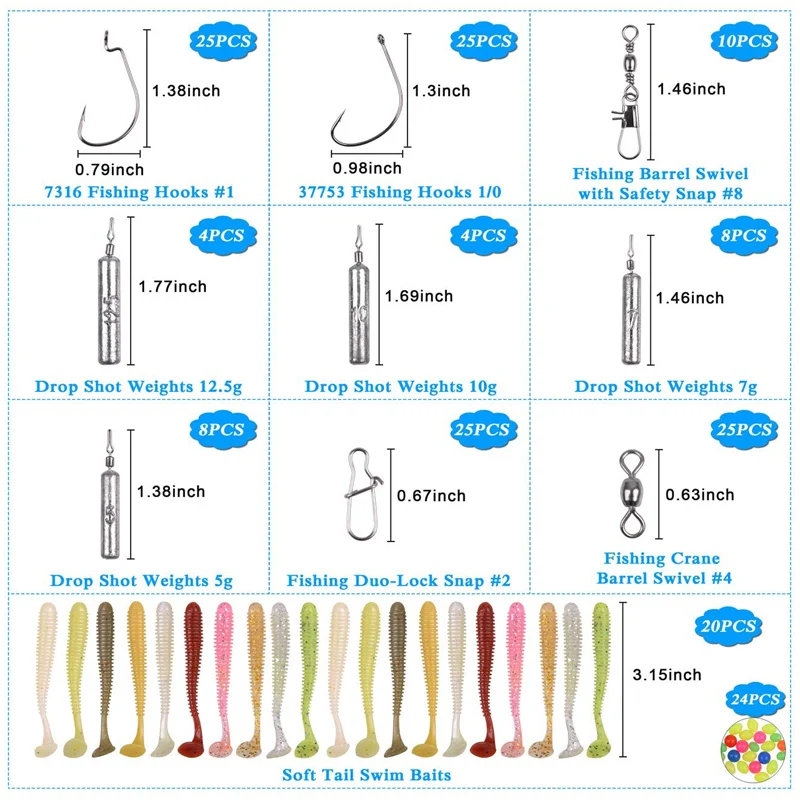 178 шт./кор. Дропшот снаряжение рыболовное коробка для снастей приманка форели