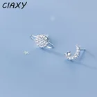Женские асимметричные серьги CIAXY, серьги из стерлингового серебра 925 пробы в виде Луны с цирконом, Роскошные ювелирные украшения