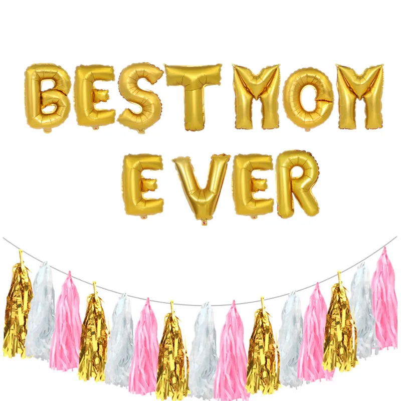 Воздушные шары с надписью Best MOM Ever 16 дюймов | Дом и сад